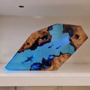 Great white shark & Couple Diver Night light - EGGBOX TECH
