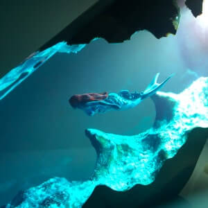 Mermaid Wood Epoxy Resin Light Lamp - EGGBOX TECH