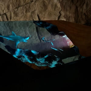 Great white shark & Couple Diver Night light - EGGBOX TECH