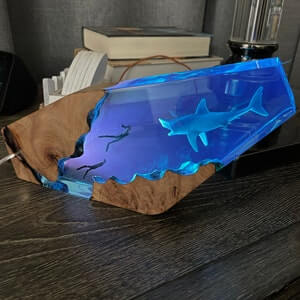 Great white shark & Couple Diver Night light - EGGBOX TECH