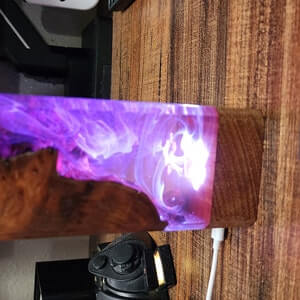 Enchanting Deep Purple Sea Epoxy Resin Lamp - EGGBOX TECH
