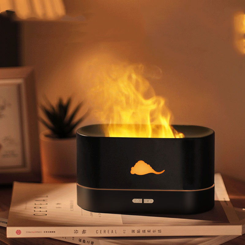 Modern Flame Humidifier Crystal Salt Diffuser Atmosphere Lamp