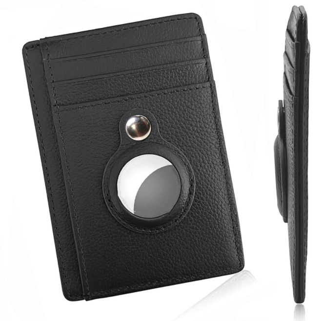 AirTag Anti Theft Rfid Leather Card Holder Wallet