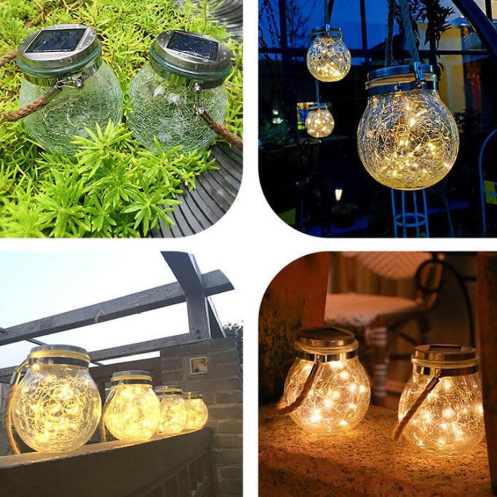 Solar Honey Jar Lamp Outdoor Home Decor - EGGBOX TECH