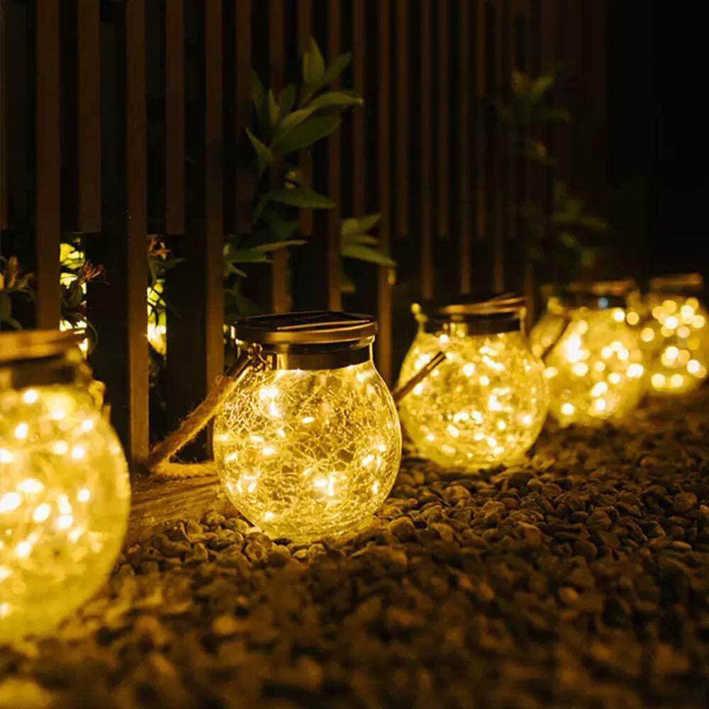 Solar Honey Jar Lamp Outdoor Home Decor - EGGBOX TECH
