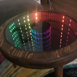 İnfinity Mirror LED Coffee Table x Music Sync, Sound Reactive - EGGBOX TECH