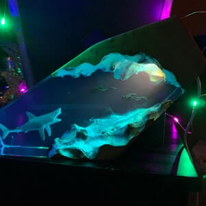 Great white shark & Couple Diver Night light - EGGBOX TECH