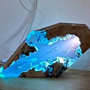 Great white shark & Couple Diver Night light - EGGBOX TECH