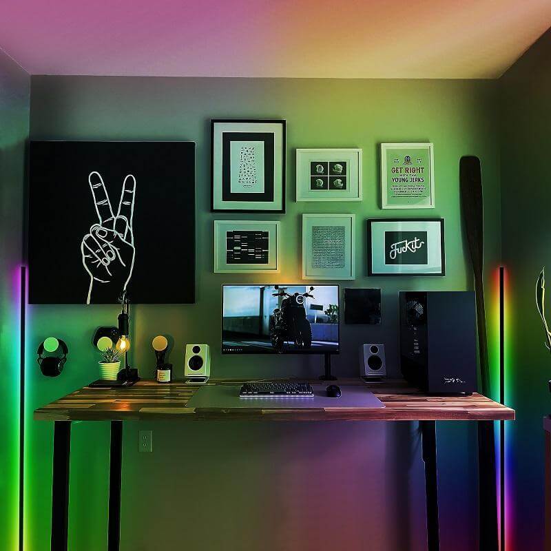 2x RGB Minimalist Corner Floor LED Lamp *Limited Stock* - EGGBOX TECH