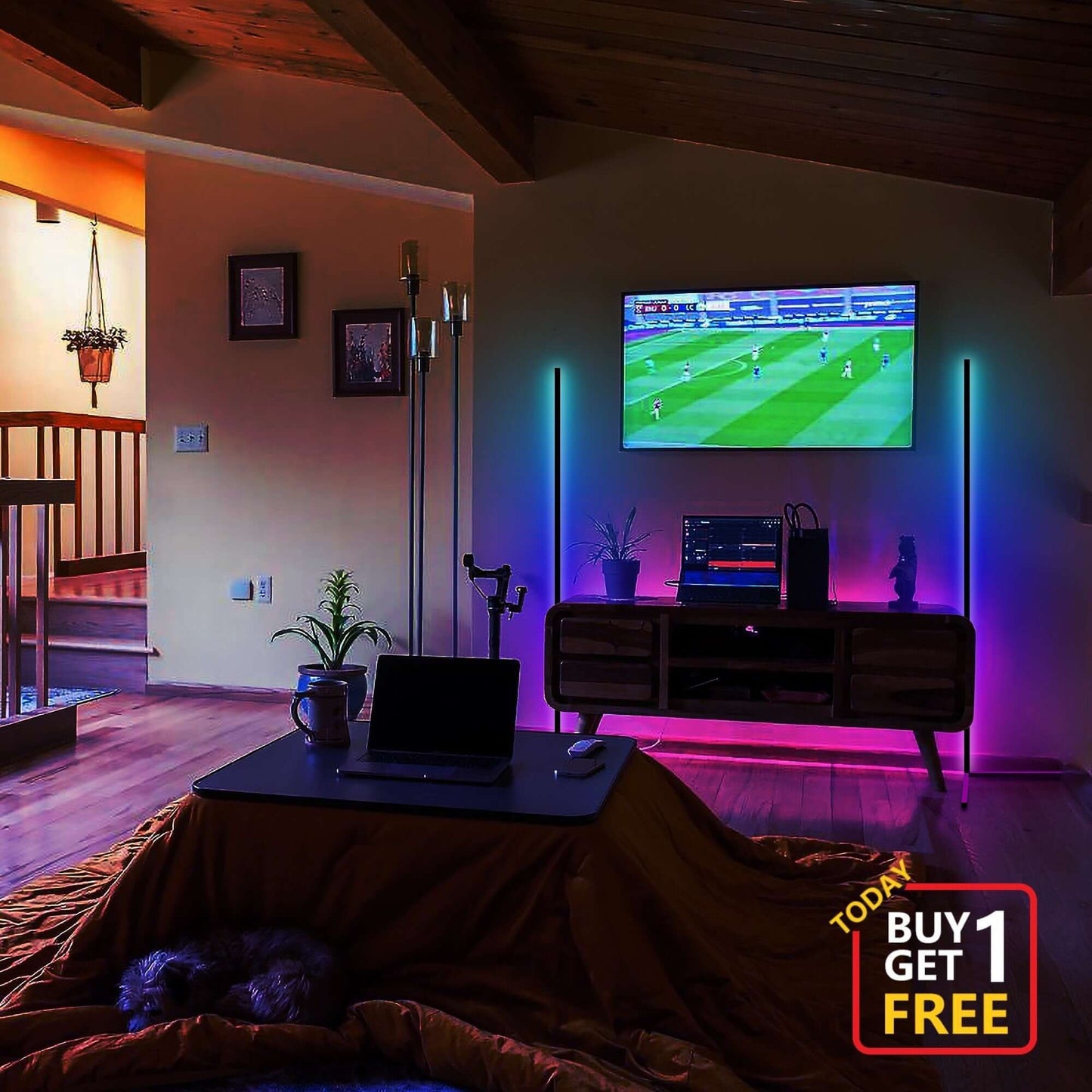 2x RGB Minimalist Corner Floor LED Lamp *Limited Stock* - EGGBOX TECH