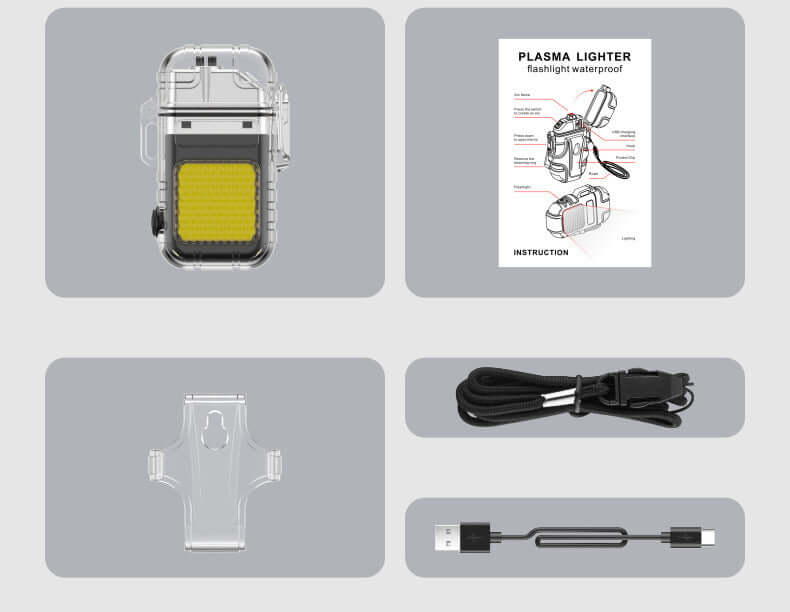 Electric Water-Windproof Lighter With Torch (USB Rechargeable) - EGGBOX TECH