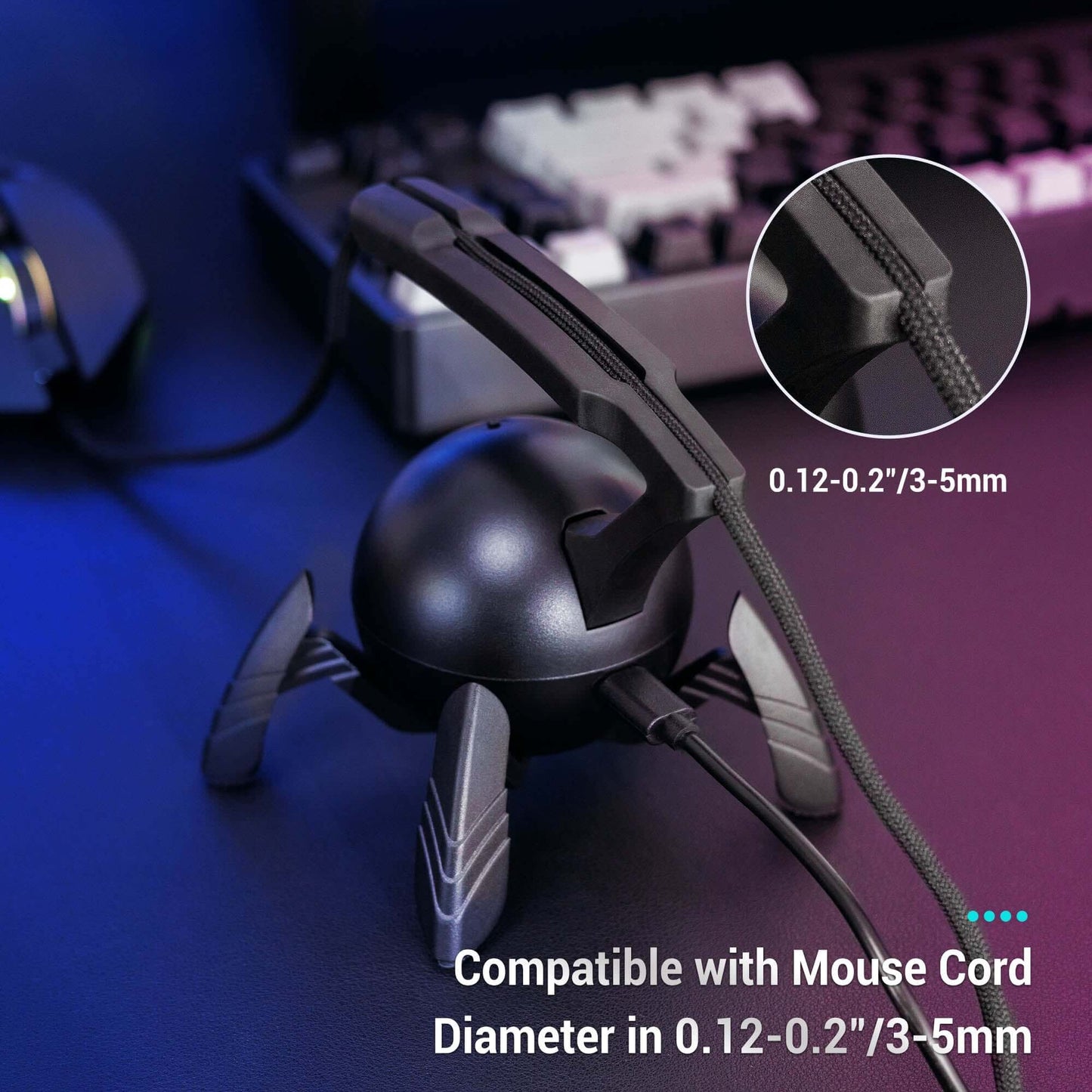 Esports Spider Gaming Mouse Bungee With 2 USB 2.0 port & 1 Type-C port - EGGBOX TECH
