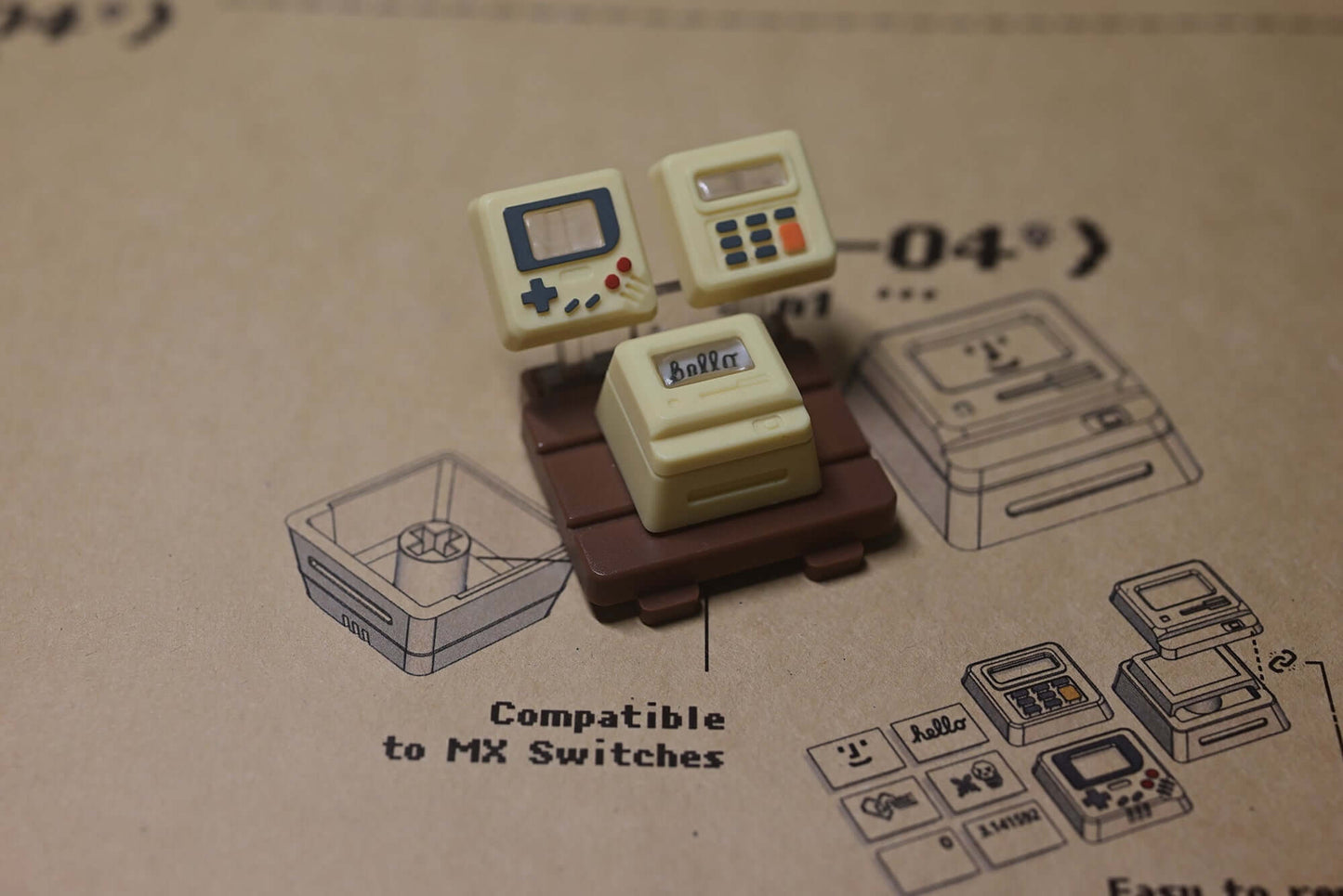 3 in 1 Retro Game Console Keycaps - EGGBOX TECH