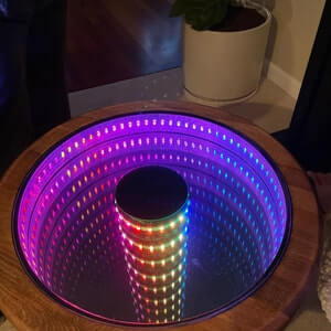İnfinity Mirror LED Coffee Table x Music Sync, Sound Reactive - EGGBOX TECH