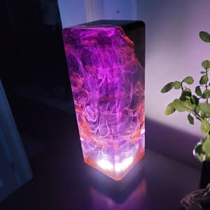 Enchanting Deep Purple Sea Epoxy Resin Lamp - EGGBOX TECH