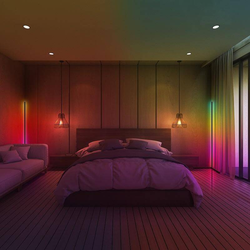 2x RGB Minimalist Corner Floor LED Lamp *Limited Stock* - EGGBOX TECH