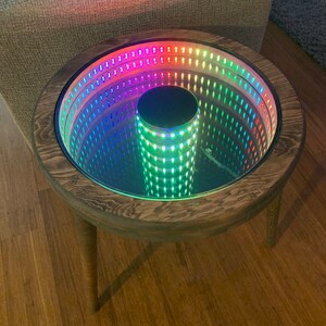 İnfinity Mirror LED Coffee Table x Music Sync, Sound Reactive - EGGBOX TECH