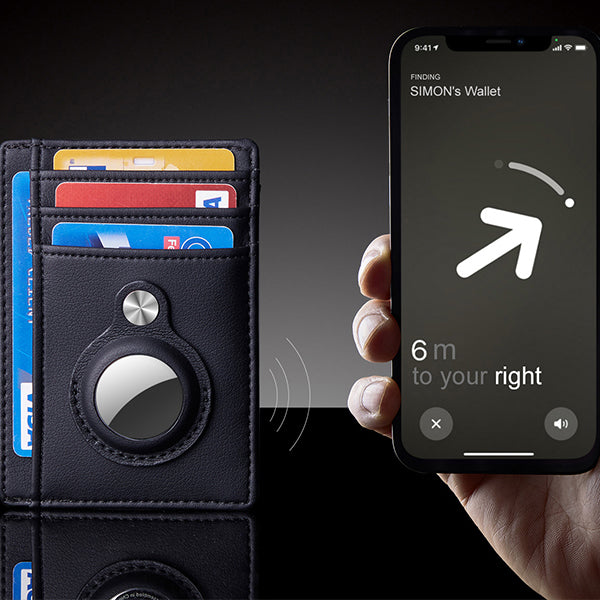 AirTag Anti Theft Rfid Leather Card Holder Wallet
