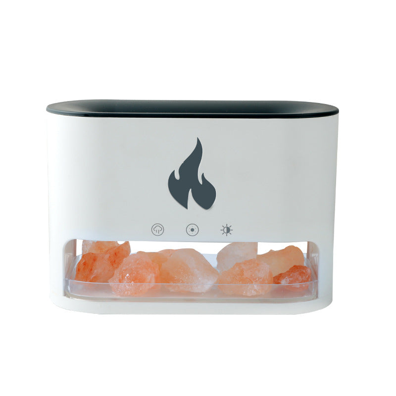 Modern Flame Humidifier Crystal Salt Diffuser Atmosphere Lamp
