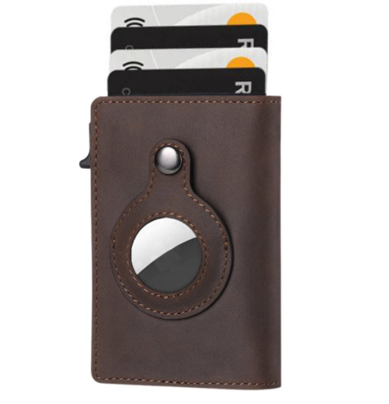 AirTag Anti Theft Rfid Leather Card Holder Wallet