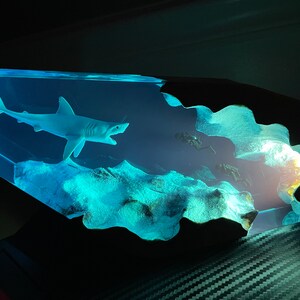 Great white shark & Couple Diver Night light - EGGBOX TECH