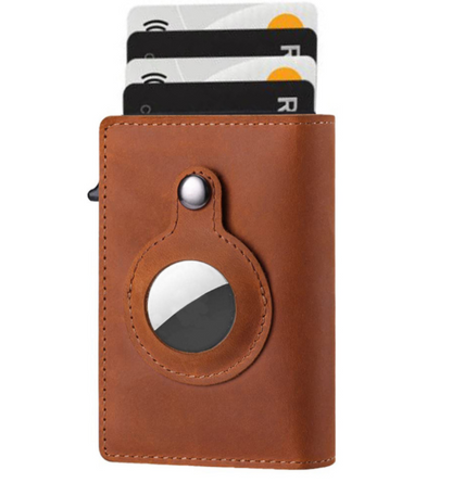 AirTag Anti Theft Rfid Leather Card Holder Wallet