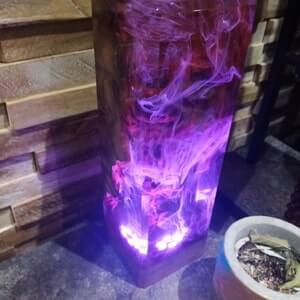 Enchanting Deep Purple Sea Epoxy Resin Lamp - EGGBOX TECH